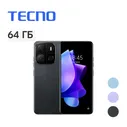 Tecno Смартфон POP 7+SIM-карта МегаФон 2/64 ГБ, черный